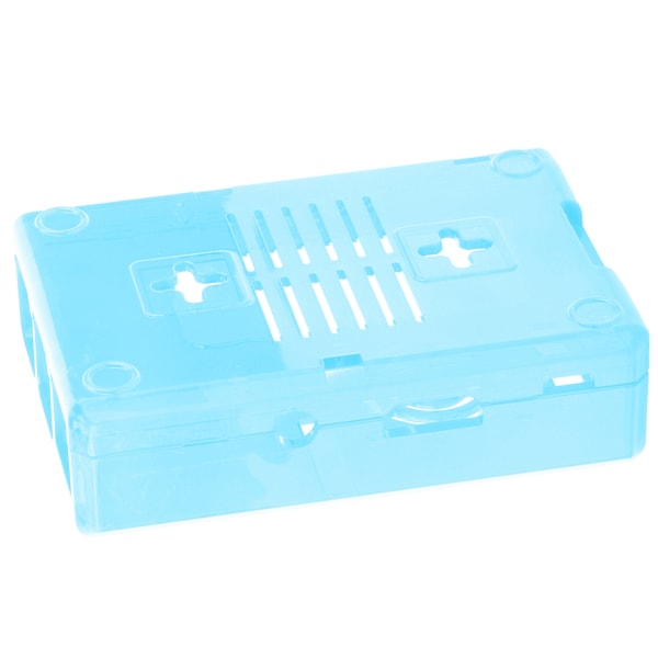 Skallbeskyttelsesboks Frostfrostet deksel ABS for Raspberry Pi 3B 3B+ E-stil med skruer (blå)