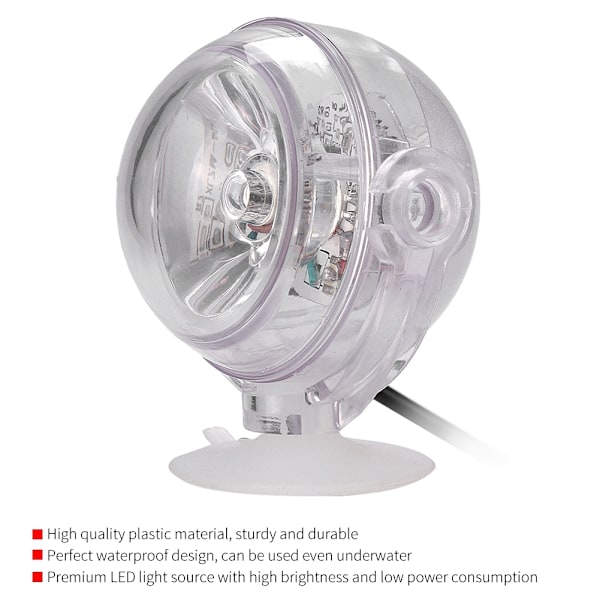 EU-liitäntä AC110-240V LED-vesialusvalo Monivärinen Vedenkestävä Spotlight Lamppu Monivärinen