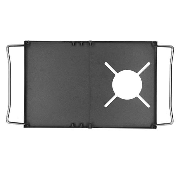 Udendørs Vindtæt Kogeplade Stativ Rustfrit Stål Camping Kogeplade Foldbar Holder Bord Sort