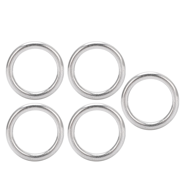 5 kpl hitsattu O-rengas ruostumaton teräs merikvaliteetti pyöreä rengas purjehdukseen sukellukseen matkatavaroiden 4x20 mm