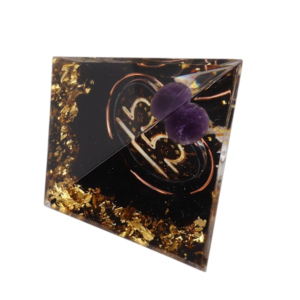 5 cm orgonitpyramid för positiv energiläkning Kristallpyramidmeditation Orgonitpyramider Chakra Zodiac Energy Generator Vågen