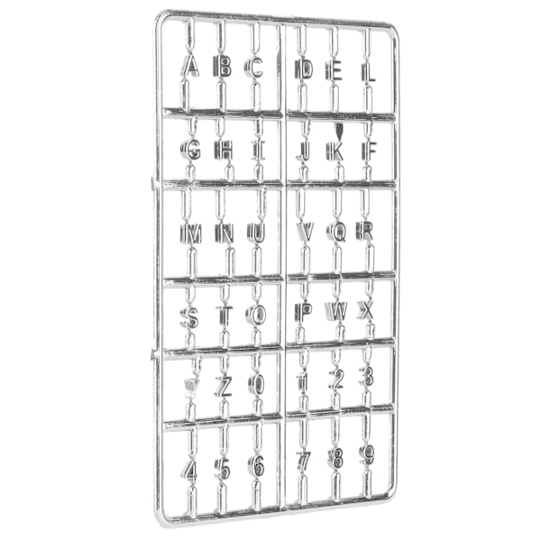Nukkekoti Kirjaimet Numerot Sarja 1/12 DIY Miniatyyri Ulko-oven Huonekalut Tarvikkeet Hopea