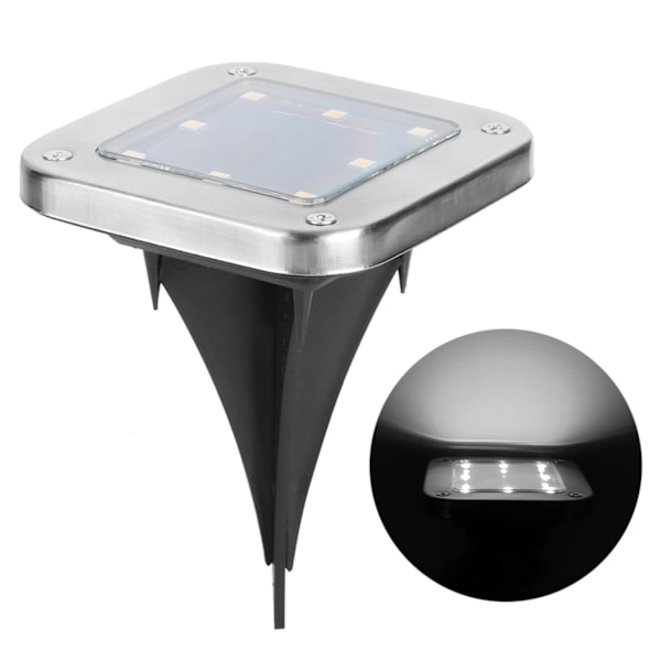 4 stk 8LED Sol Dyplys Under Jord Lampe Utendørs Gangsti Hagedekor