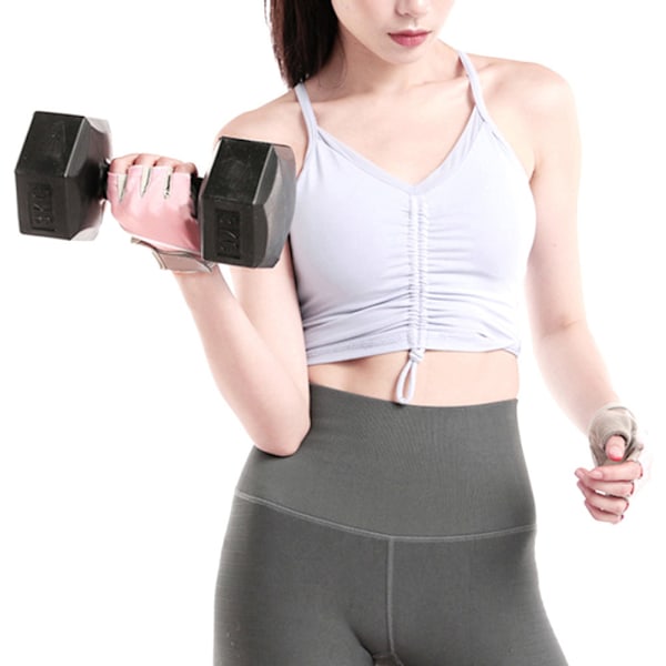 1 Par Handskydd för Träning, Fitnessgrepp, Viktlyftningshandskar, Rosa, Storlek M
