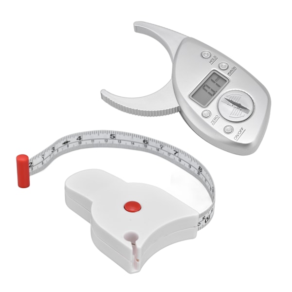 Fat Caliper Body Mätband ABS Digital Display mätverktyg med inbyggt batteri