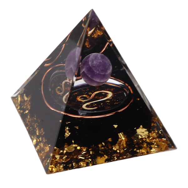 5 cm orgonitpyramid för positiv energiläkning Kristallpyramidmeditation Orgonitpyramider Chakra Zodiac Energy Generator Leo