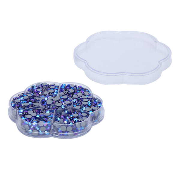 Strass Stenar Ren Klar Dekorativt Glas Nagelstenar för DIY Hantverk Kläder Väska JM201 Blå AB