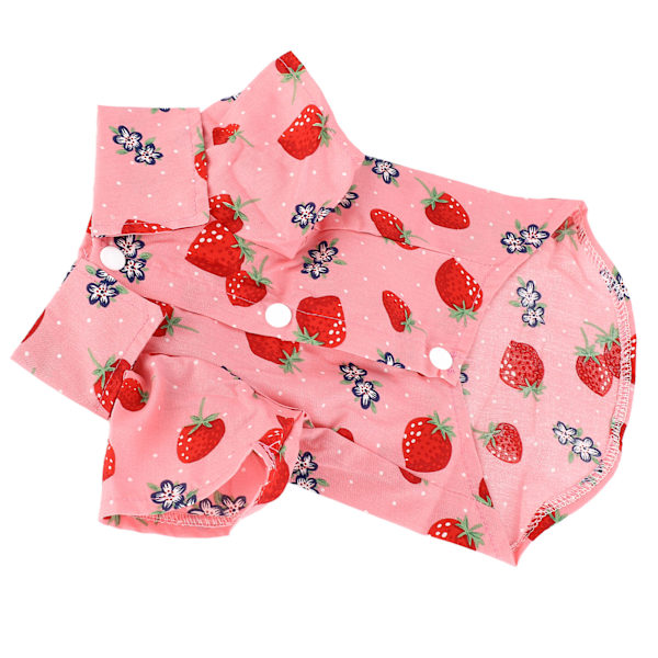 Hundskjorta Hudvänlig Andas modetvättbara husdjurskläder för vårsommar XZCS16 Strawberry Pink XL