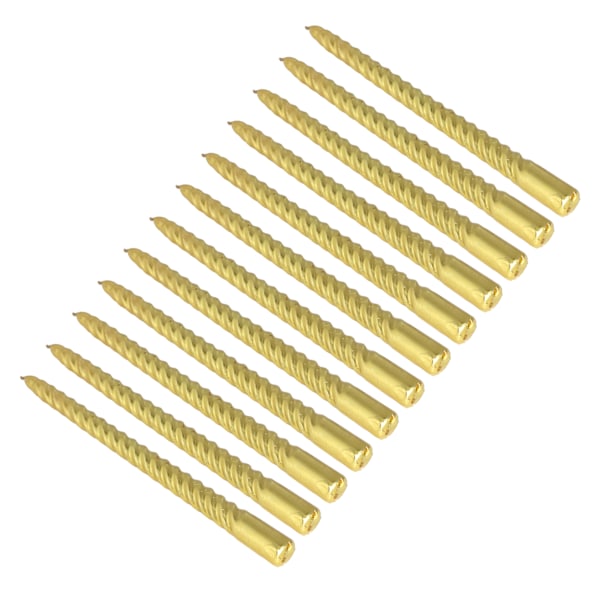 Twisted Long Candle Soy Wax Smokeless Metallic Twisted Ljusstake för Bröllopsfest Guld