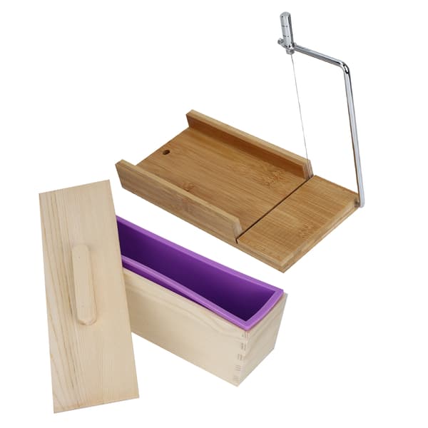 DIY Handmade Soap Candle Bread Making Mold Cutter Set Kitchen Accessories (Cutting Board Box with Lid)