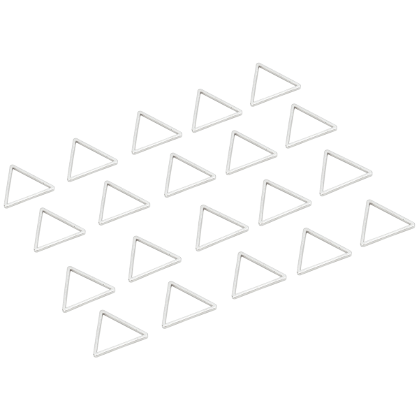 20st geometriskt ihåligt hänge DIY Craft Smycken Tillbehör för tillverkning av tillbehör (15 mm trianglar)