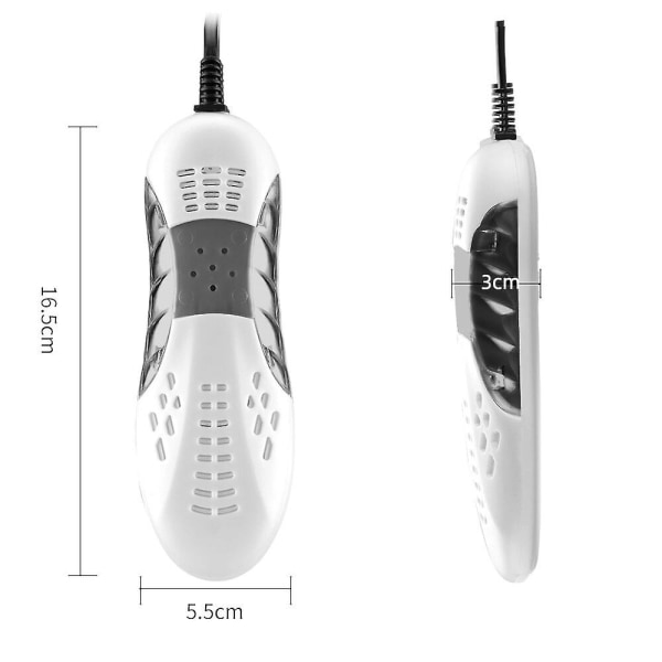 Kevyt kenkien kuivaussuoja Hajudeodorantti Kuivaa laitteen kengänkuivauskoneen lämmitin valolla White UK Plug