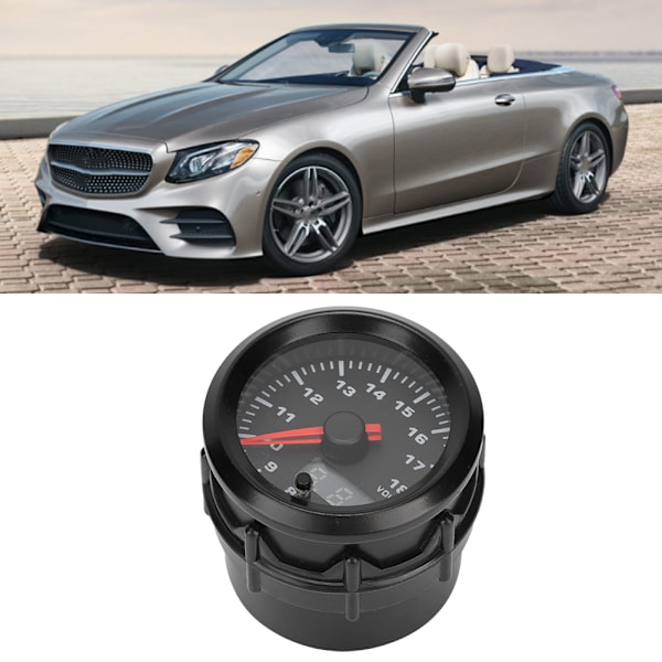 2 tum 52 mm Bilmodifierad Voltmeter Spänningsmätare Peka Digital Display med Steppermotor