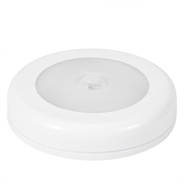 6 LED Rund Automatisk Bevægelsessensor Infrarød Natlys Skab Trappe Lampe