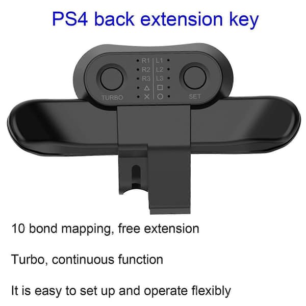 Turbo bageste forlængeradapter til PS4-controllerens bageste paddles