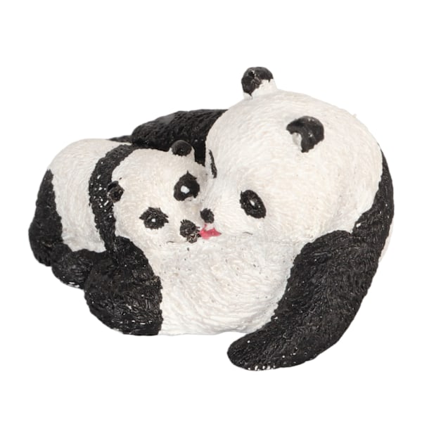 Panda Statue Simulation Innovativ Dekorativ Håndmalet Mini Panda Figur til Udendørs Have Hjem Bil