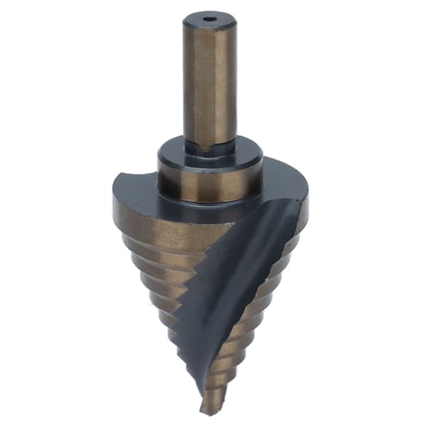 Spiral Step Drill 10 Size Dark Yellow High Speed Steel Fluted Step Drill Bits