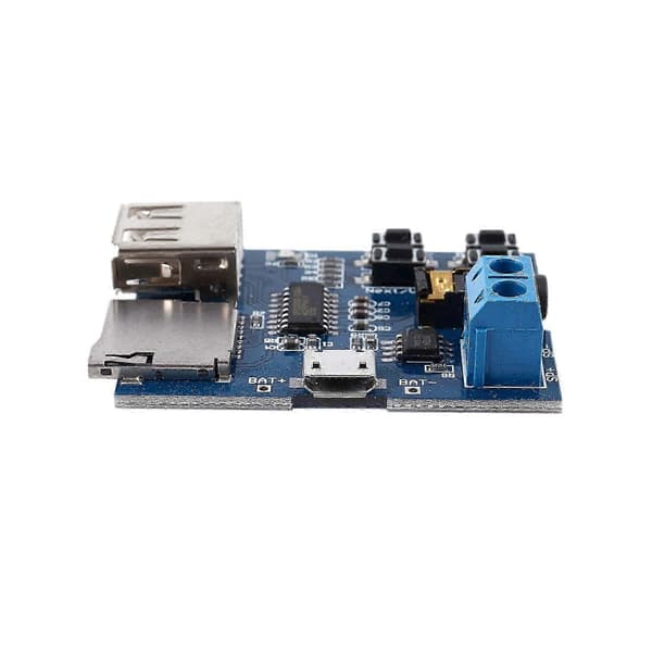 2X Mp3 Lossless Decoder Board Leveres med Forstærker Mp3 Decoder TF Card U Disk Decoder Player blue