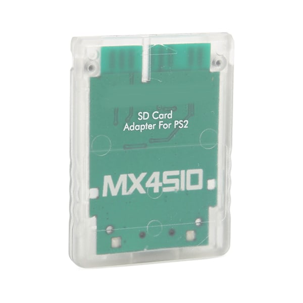 MX4SIO SIO2SD minneskortadapter Handgjord stabil ersättningsminneskortläsare för PS2 Transparent White