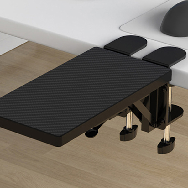 Skrivbordsarmstöd Svart Ergonomisk design Robust hållbar klämma på datorns armstöd för stationär datormus Svart