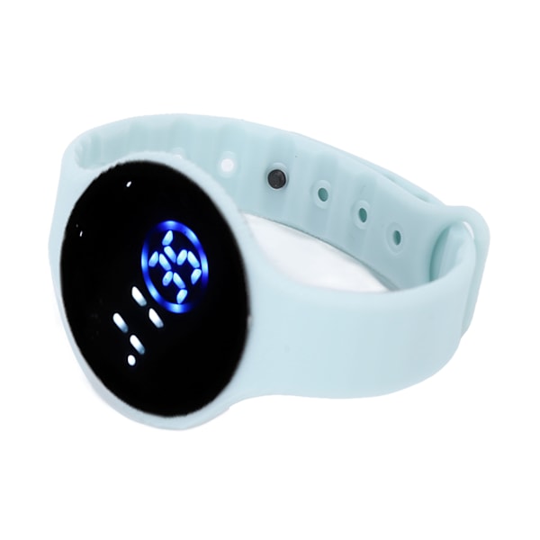 Digital klocka för barn Vattentät silikonarmband Repsäkert LED elektronisk klocka för studenter ljusblå