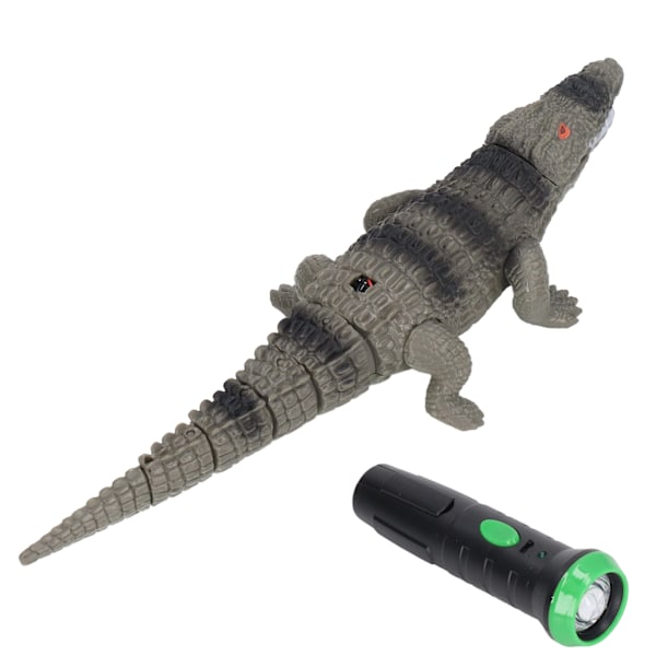 RC Crocodilian Toys Innovativ infraröd ljussensor Ljudeffekter Fjärrkontroll Simulering Crocodilian Model för vuxna