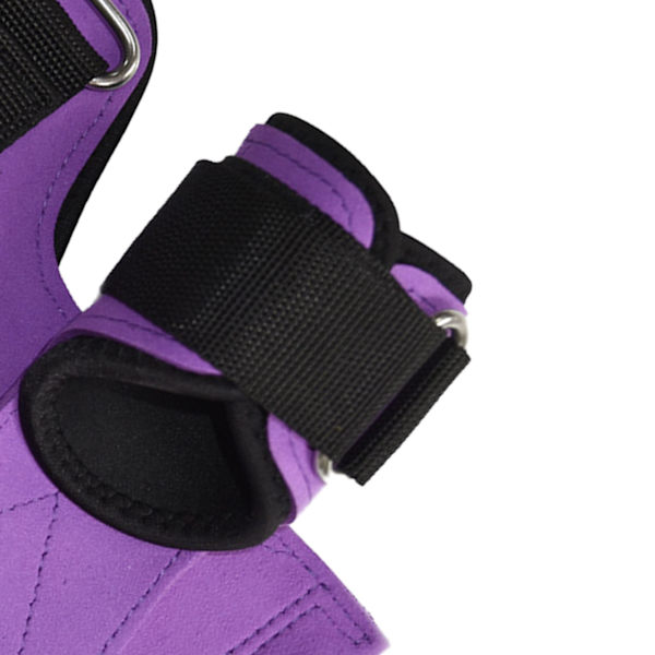 Tyngdlyftande Gym Träningshandskar med handledsstöd för män Kvinnor Fullständigt skydd i handflatan för träning Fitness Pull Ups Lila