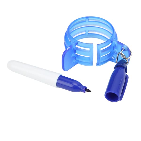 360° Golf Ball Line Marker Plastic Golf Three-Line Drawing Device for General Purpose Blue