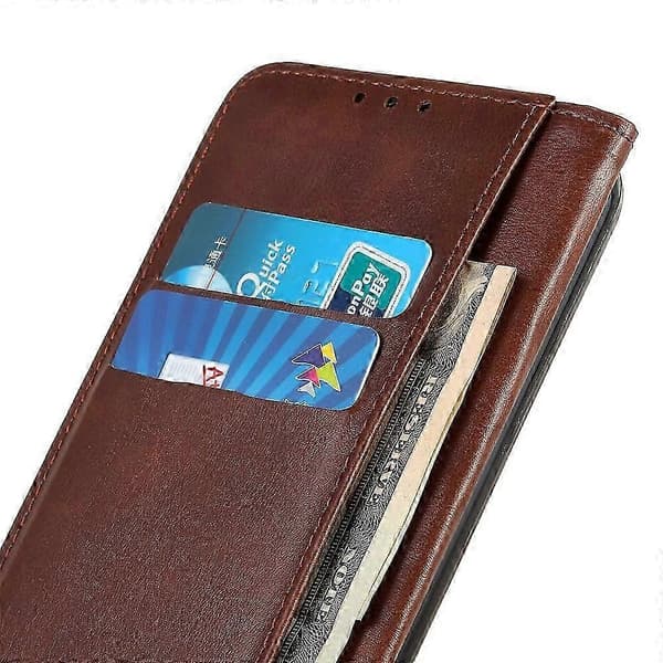 For Honor 400 Cover Split Læder Flip Pung Etui - Brun Coffee
