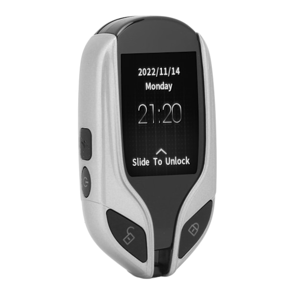 LCD-skärm Smart Key Universal lång standbytid PKE Keyless Entry System för alla modeller med One Button Start Silver