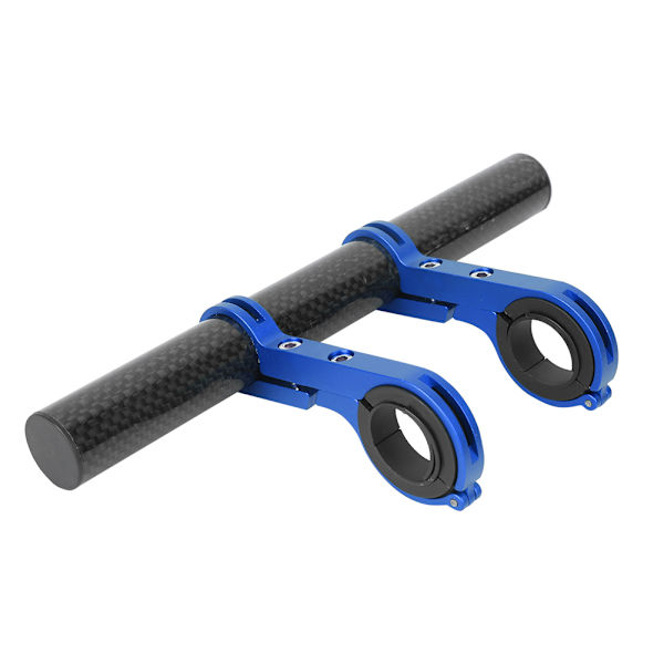 Bike Multifunction Extension Bracket Code Table Light Stand Flashlight Stand Carbon Grain Double Clampblue