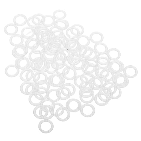 Plastringe kompatible med gardiner og persienner, loftventilatorstyring 1.30X1.30X0.25CM 100 stk. Transparent