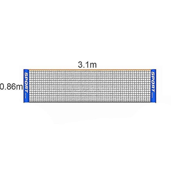 Hopfällbart och portabelt tennis- och badmintonnät - 3m, 4m, 5m, 6m