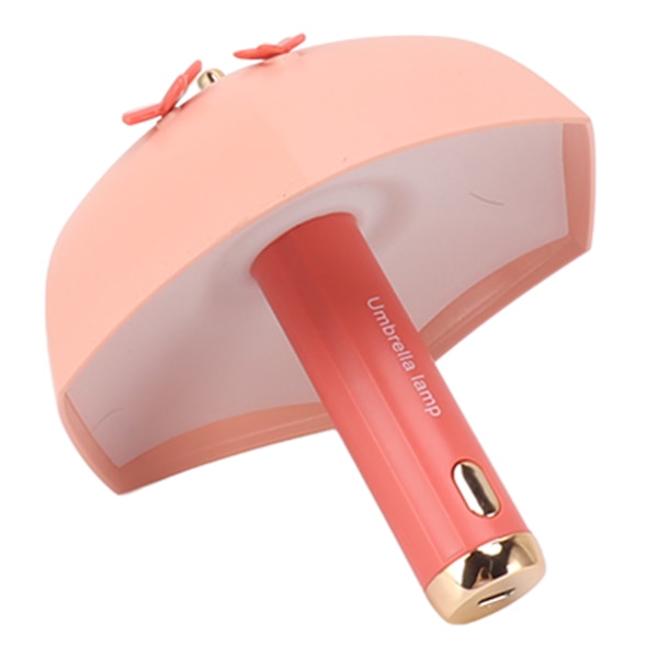 LED sengelampe USB opladbar 3 lystilstande Paraplyform Natlampe til soveværelse studie Rosa