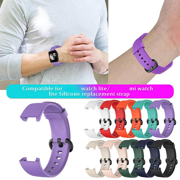 Klockband kompatibelt för Xiaomi Mi Watch Lite för Redmi Watch Lite Smart Watch Byte av silikonrem Handledsrem