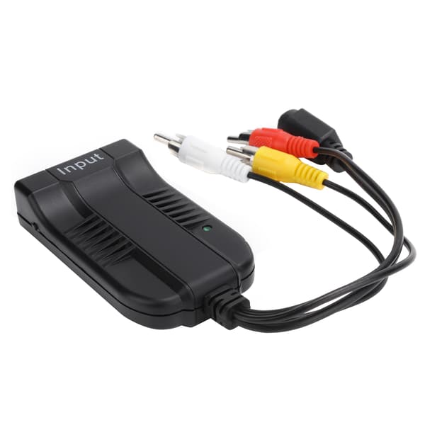 HDMI til han til AV/CVBS/S-videoadapter Kompositvideo lydkabelkonverter 1080P