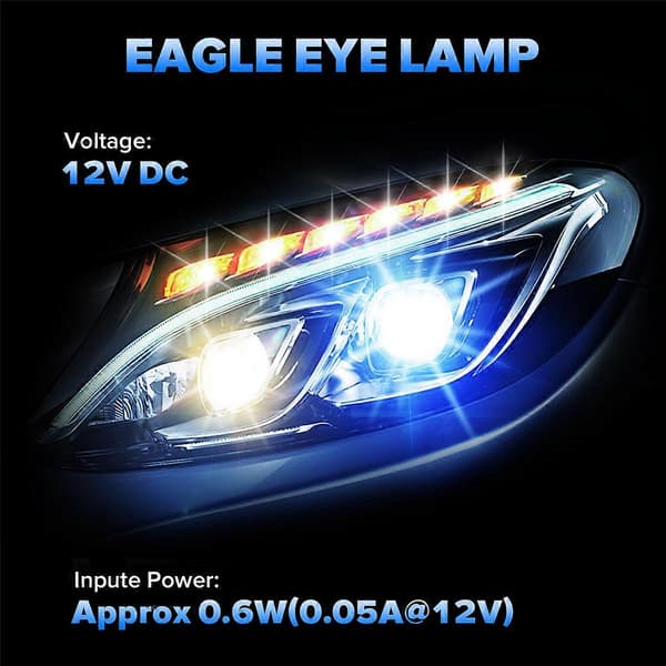 10 stk 12V 23mm dobbeltfarvede switchback 4014 SMD 12 LED-kørelys med blinklys