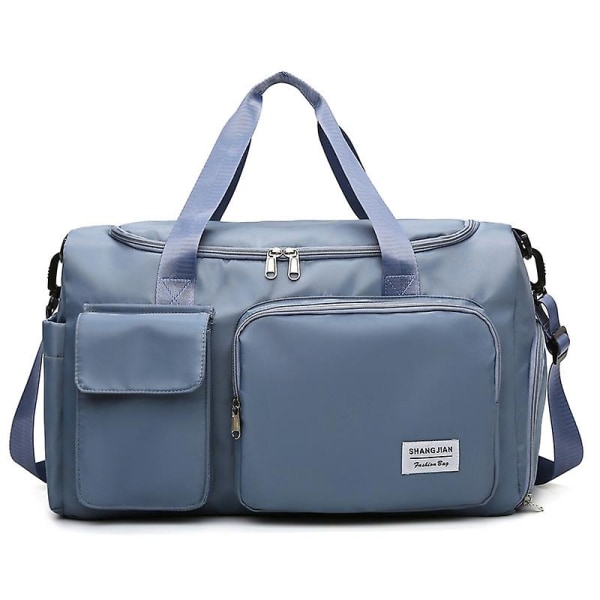 Gymväska, resväska, handbagage, med skofack och vått förvaringsfack Blue XXL