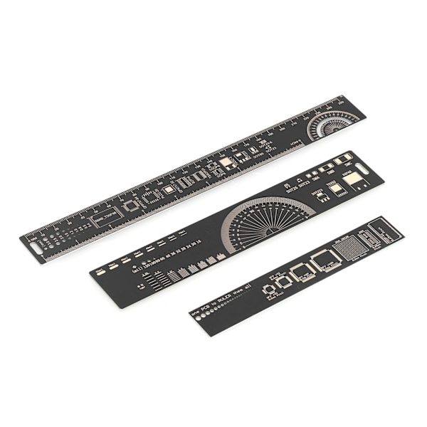 PCB-linjal for ingeniører Multifunksjonell 3 størrelser Standardskala linjal for elektroniske ingeniører
