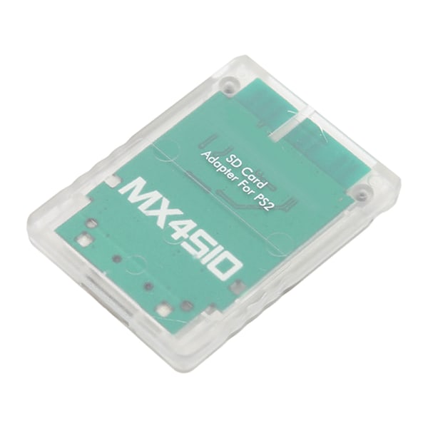 MX4SIO SIO2SD minneskortadapter Handgjord stabil ersättningsminneskortläsare för PS2 Transparent White