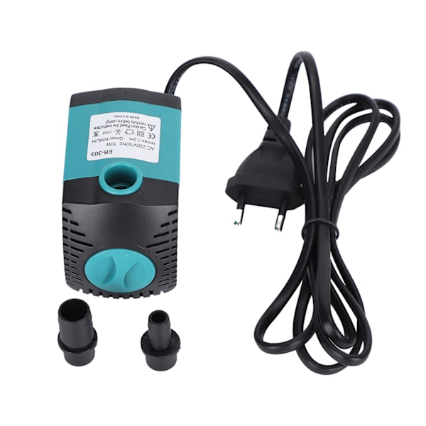 10W upotettava pumppu 600L/H 1,2m Nosto Alhainen melu akvaariopumppu EU-pistoke 220V