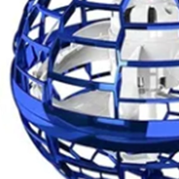 Flyvende Bold Legetøj Farverigt Lys USB Opladning Intelligent Sensor Plast Roterende Flyvende Bold Globe Blå