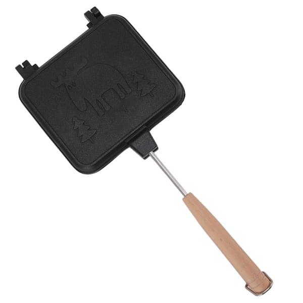 Sandwich Pan Double Sided Stick Proof Breakfast Flip Pan with Detachable Handle for Steak Bread Eggs