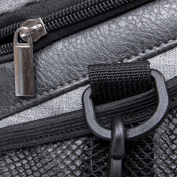 Stroller Diaper Bag Large Capacity Multi-Pockets Zipper Mom Storage Bag with Strap Grey