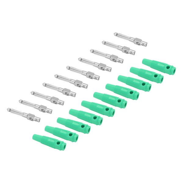 10 kpl 4 mm 7-nastainen banaanipistokkeet kupari 1000V 32A pinottavat urosliittimet pehmeällä hylsyruuvilla TightGreen
