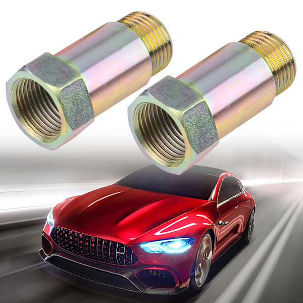 2 stk 45 mm M18*1.5 O2 Oksygen Sensor Extender Forlenger Spacer Plugger Adapter Gul
