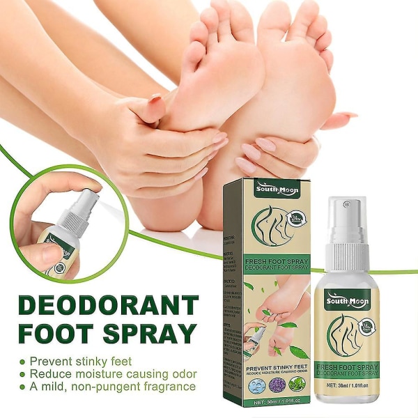 30 ml foddeodorant spray fodpleje Forhindrer stinkende fødder Reducerer fugt, der forårsager lugt