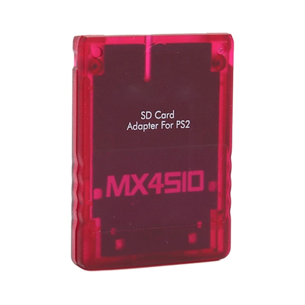 MX4SIO SIO2SD minneskortadapter Handgjord stabil ersättningsminneskortläsare för PS2 Transparent Red