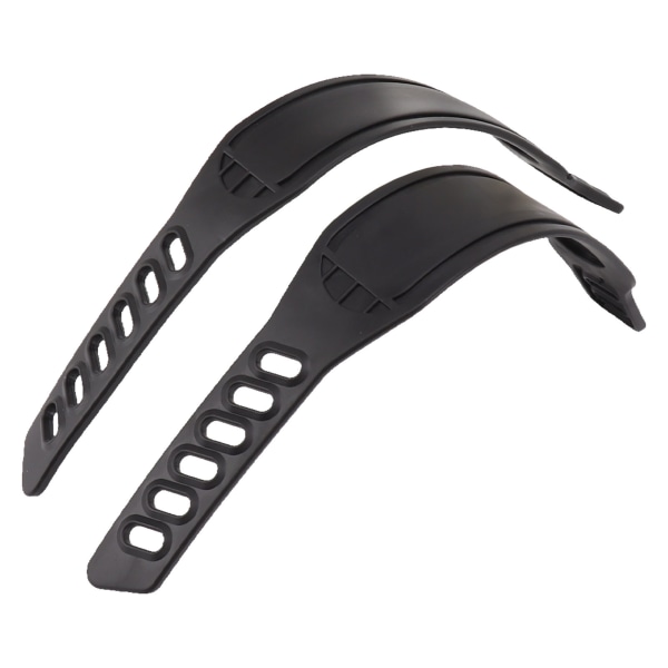 2 stk. treningsykkelpedalstropper i plast, justerbar lengde, universelle sykkelpedal tåstropper, stropp for hjemmetrening og sykling
