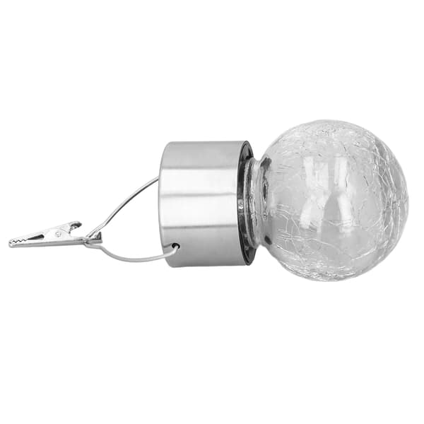 Hanging Solar Lights Glass Ball Shape Crack Pattern Energy Saving Solar Charging Automatic Sensing Lights for Outdoor